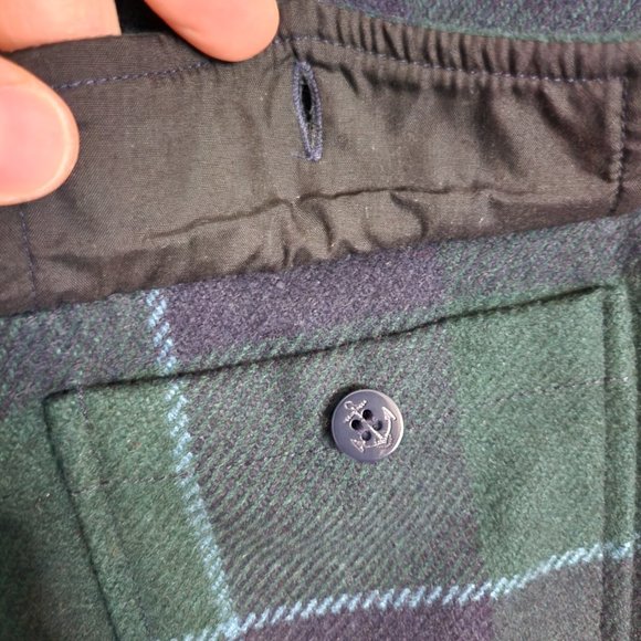 J Crew Wool Shirt - Large - Navy Green Blue Plaid - Picture 13 of 14
